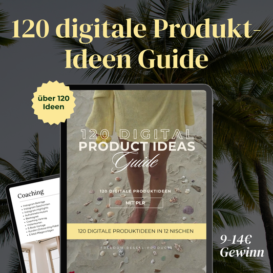 120 Digitale Produkt-Ideen Guide mit PLR