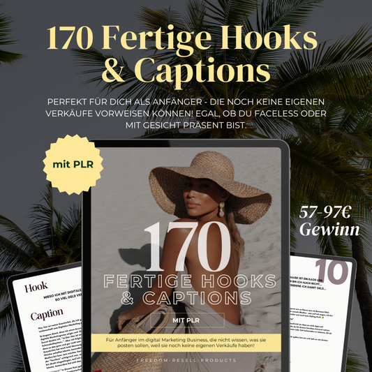 170 fertige Reels mit Hook und Caption mit PLR