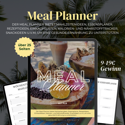 Meal Planner mit PLR zum Weiterverkauf