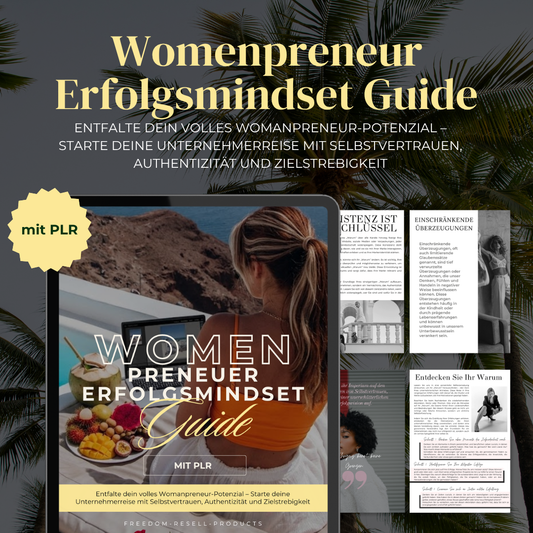 Womanpreneur - Mindset für Erfolg ebook mit MRR (Master Resell Rechte), PLR Digitale Produkte, Entrepreneur Ebook