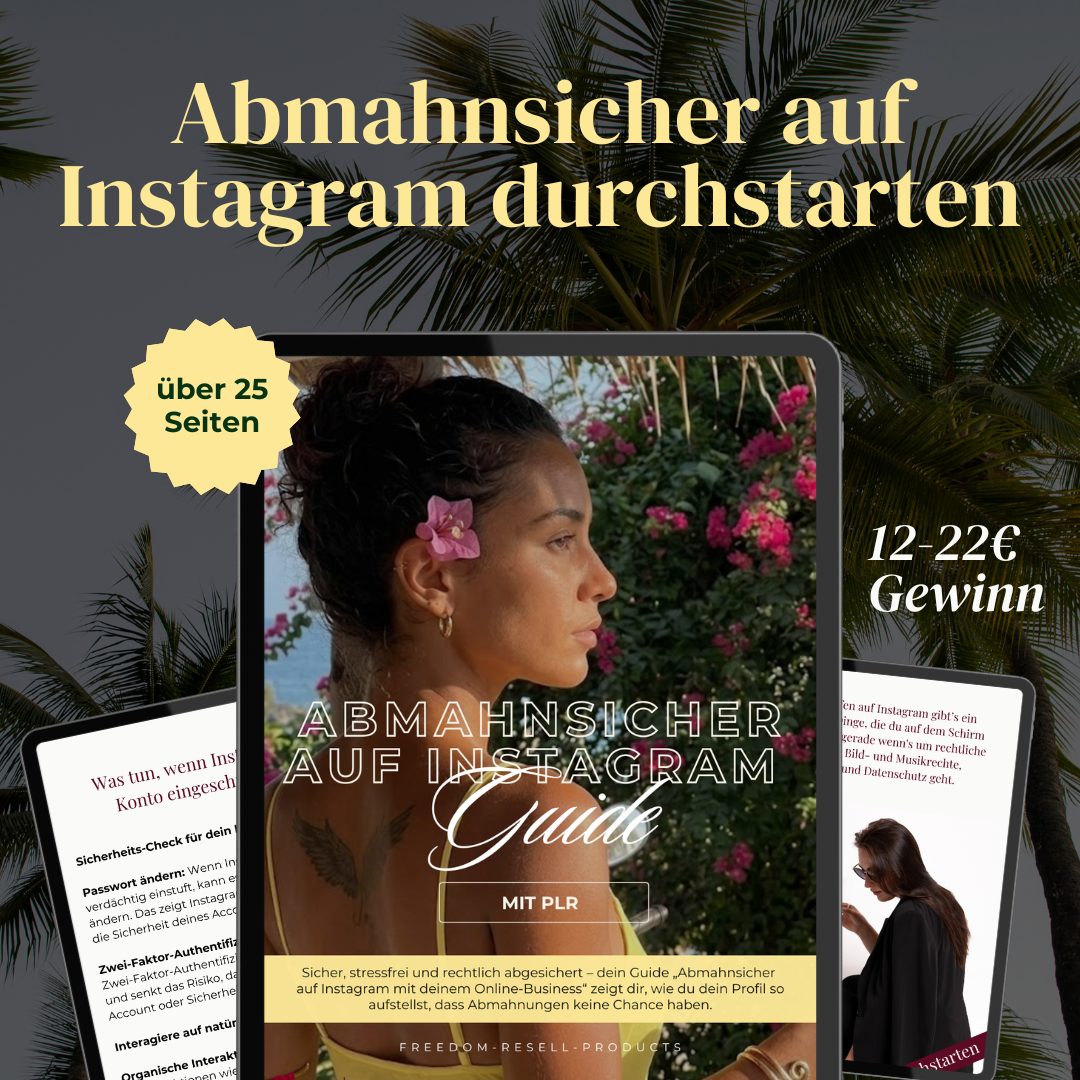 Abmahnsicher auf Instagram durchstarten Guide