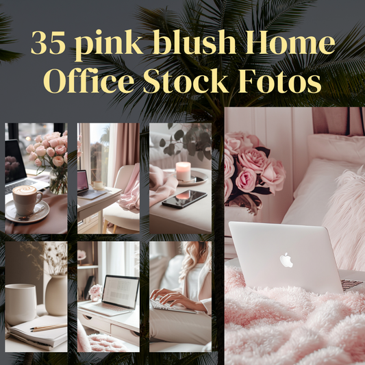 35 AI Bilder-pink blush Home Office