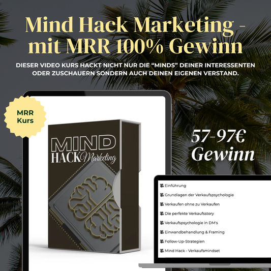 Mind Hack Marketing - mit MRR 100% Gewinn