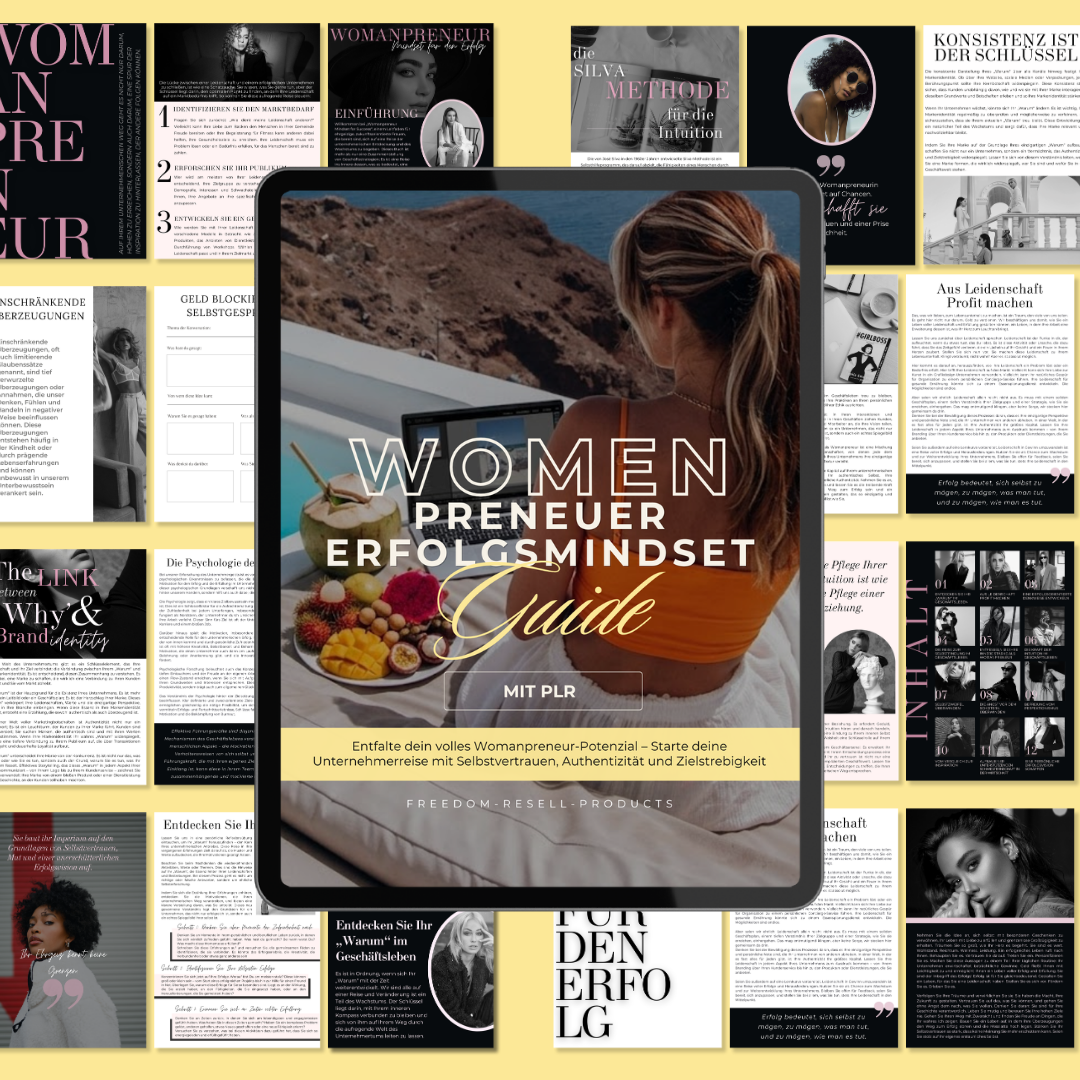 Womanpreneur - Mindset für Erfolg ebook mit MRR (Master Resell Rechte), PLR Digitale Produkte, Entrepreneur Ebook
